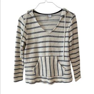 ❗️never worn❗️French Terry Pullover Striped Hoodie